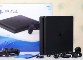 PS4 Slim Console and Box Images